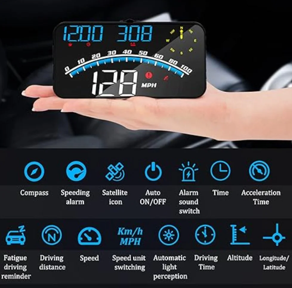 شاشة عرض أمامية عالمية للسيارة (HUD)